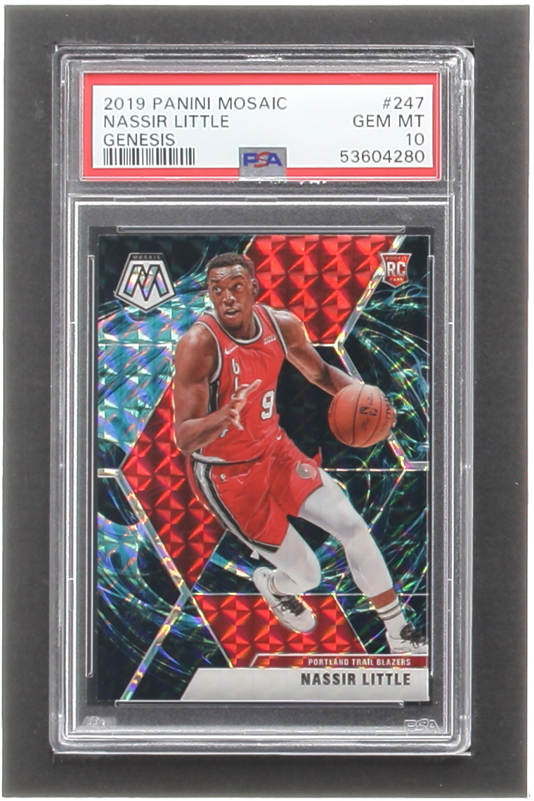 Nassir Little 2019-20 Panini Mosaic Mosaic Genesis #247 RC (PSA 10) at PristineAuction.com Nassir Little 2019-20 Panini Mosaic Mosaic Genesis #247 RC (PSA 10) at PristineAuction.com