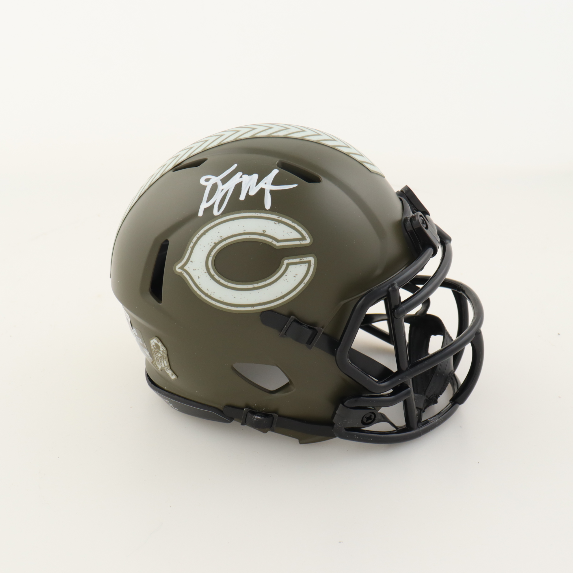 D.J. Moore Signed Bears Salute To Service Alternate Speed Mini Helmet (Beckett) at PristineAuction.com D.J. Moore Signed Bears Salute To Service Alternate Speed Mini Helmet (Beckett) at PristineAuction.com