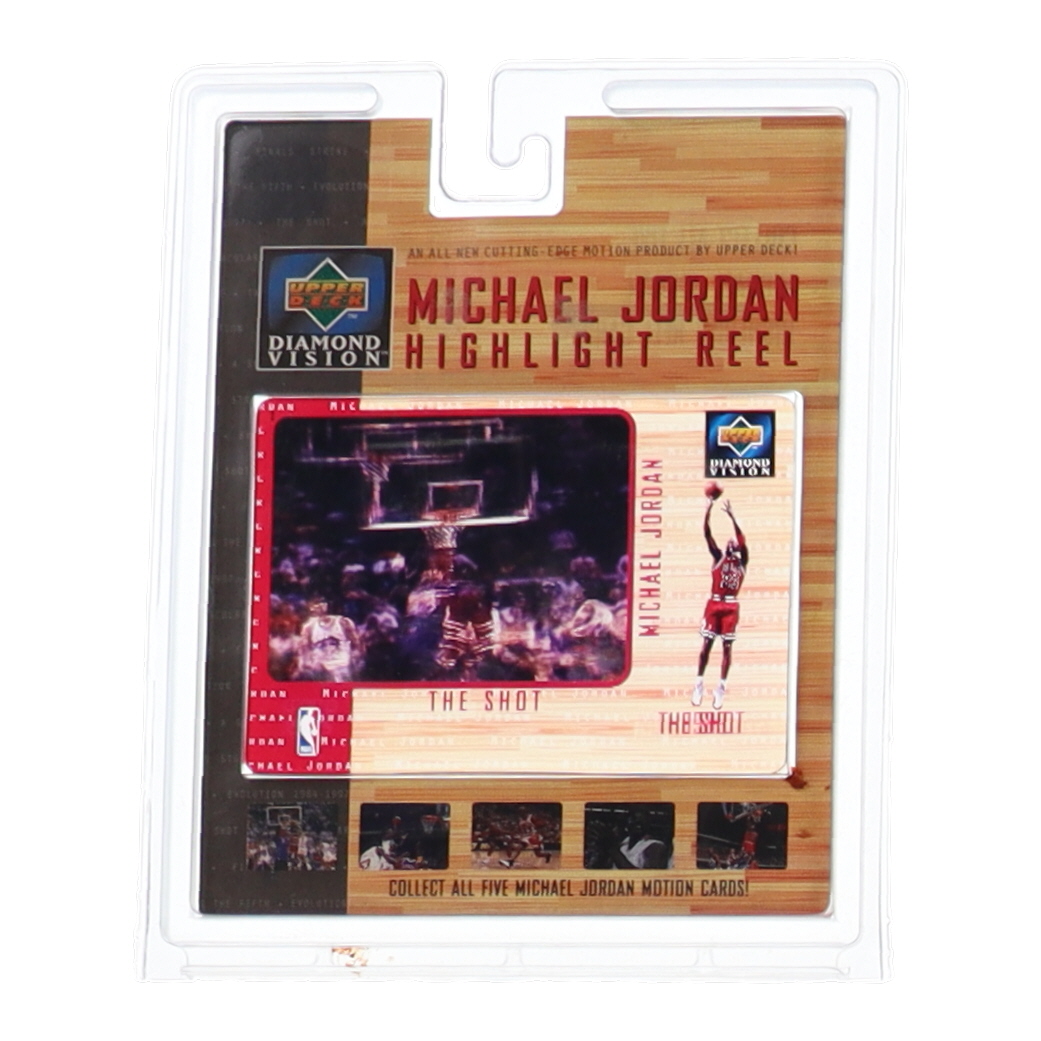 1997 Upper Deck Michael Jordan Highlight Reel Box Complete Set of (5) Cards at PristineAuction.com 1997 Upper Deck Michael Jordan Highlight Reel Box Complete Set of (5) Cards at PristineAuction.com