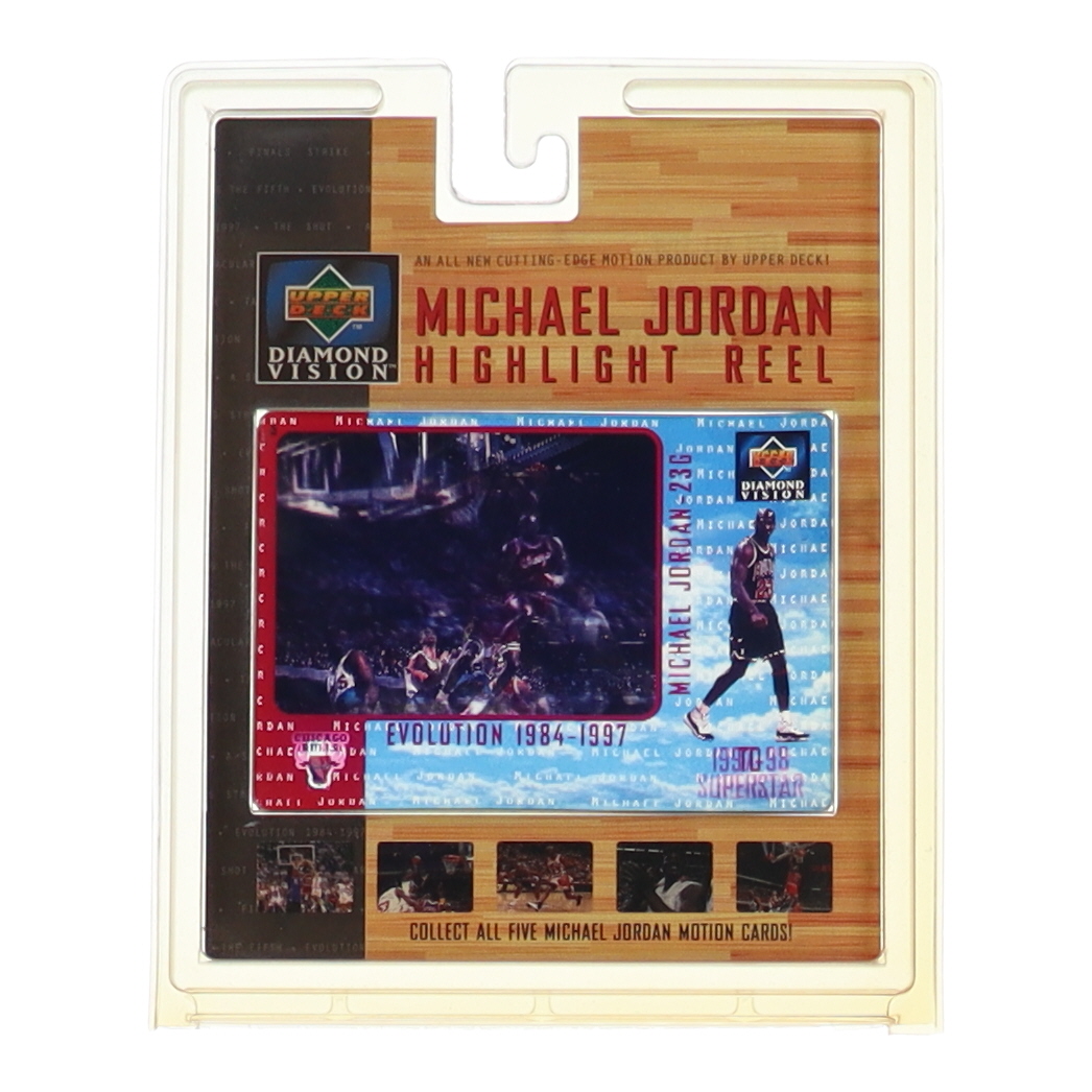 1997 Upper Deck Michael Jordan Highlight Reel Box Complete Set of (5) Cards at PristineAuction.com 1997 Upper Deck Michael Jordan Highlight Reel Box Complete Set of (5) Cards at PristineAuction.com