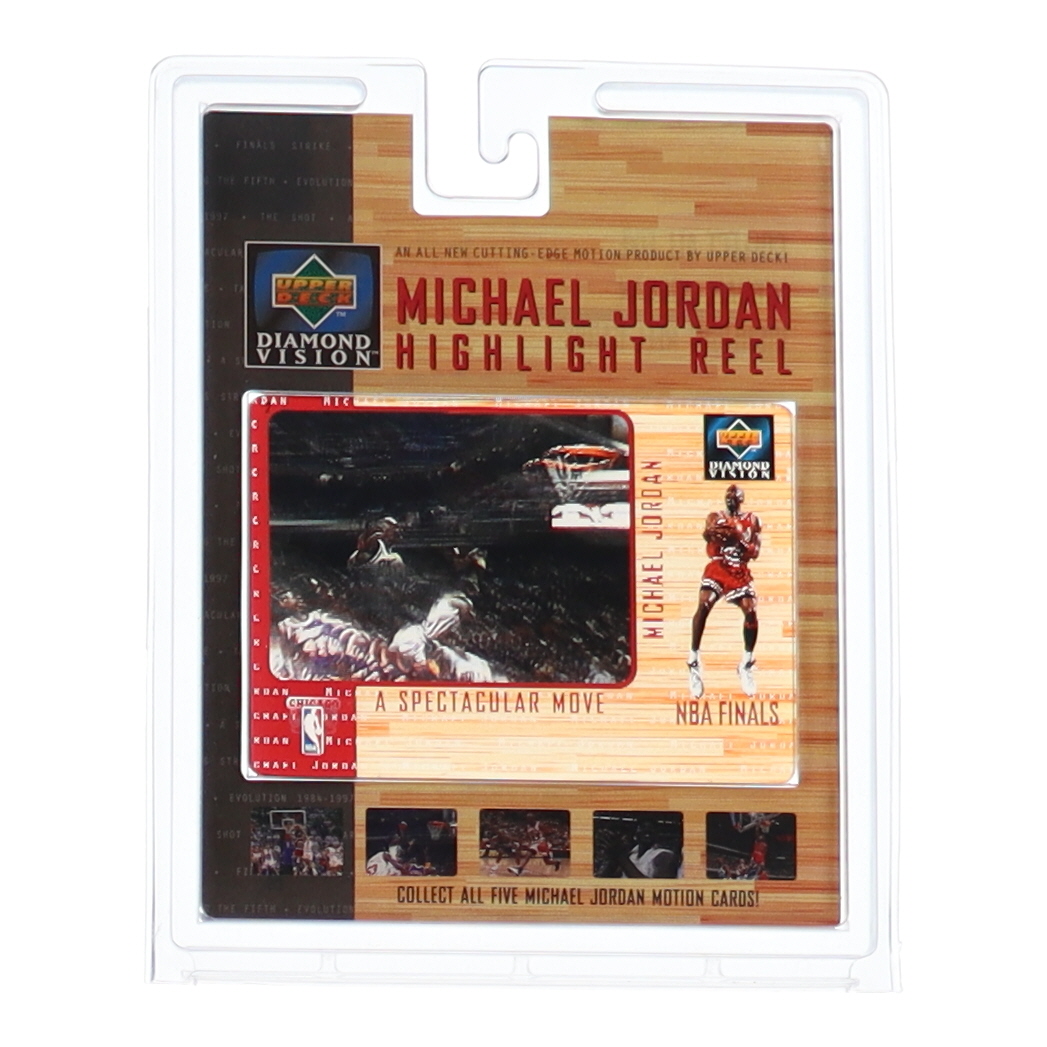 1997 Upper Deck Michael Jordan Highlight Reel Box Complete Set of (5) Cards at PristineAuction.com 1997 Upper Deck Michael Jordan Highlight Reel Box Complete Set of (5) Cards at PristineAuction.com