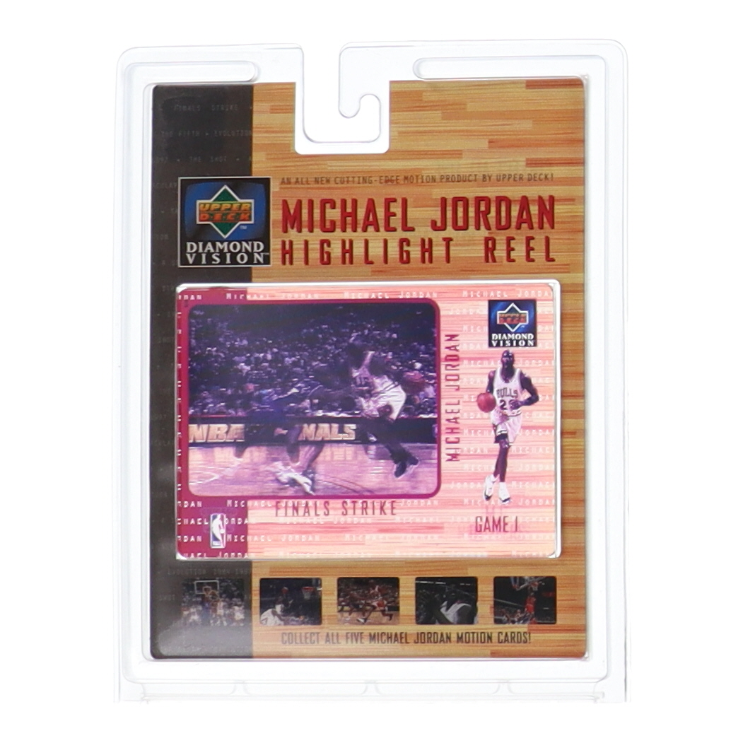 1997 Upper Deck Michael Jordan Highlight Reel Box Complete Set of (5) Cards at PristineAuction.com 1997 Upper Deck Michael Jordan Highlight Reel Box Complete Set of (5) Cards at PristineAuction.com