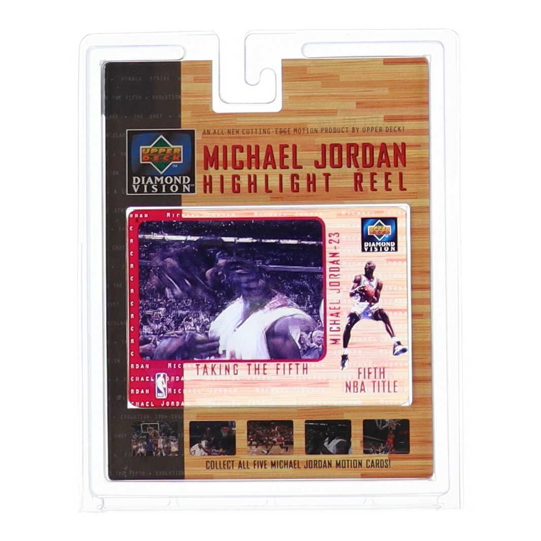 1997 Upper Deck Michael Jordan Highlight Reel Box Complete Set of (5) Cards at PristineAuction.com 1997 Upper Deck Michael Jordan Highlight Reel Box Complete Set of (5) Cards at PristineAuction.com