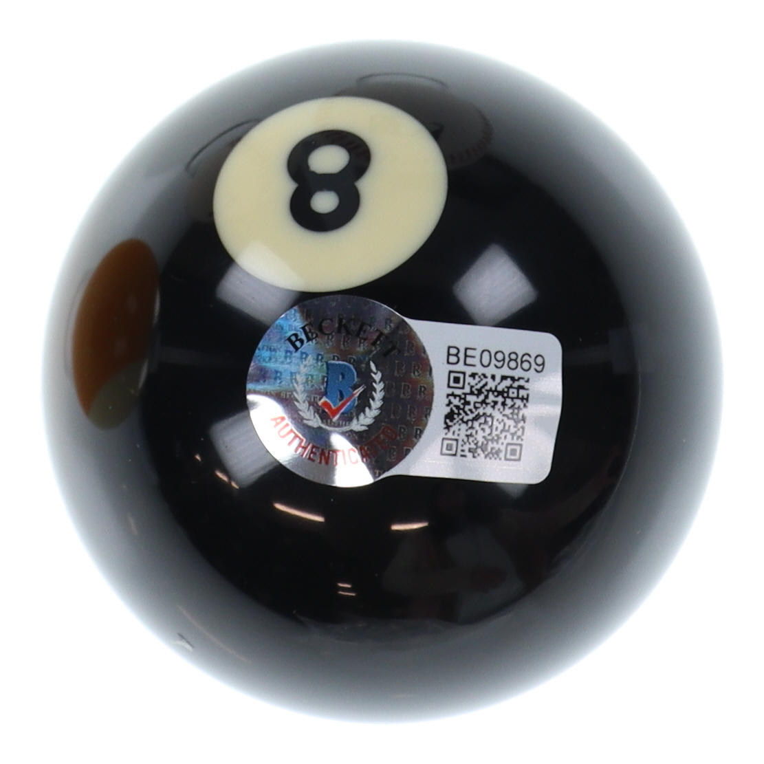 Willie Mosconi Signed #8 Billiard Ball Inscribed "Fats Can't Shine my Shoes" (Beckett) at PristineAuction.com Willie Mosconi Signed #8 Billiard Ball Inscribed "Fats Can't Shine my Shoes" (Beckett) at PristineAuction.com