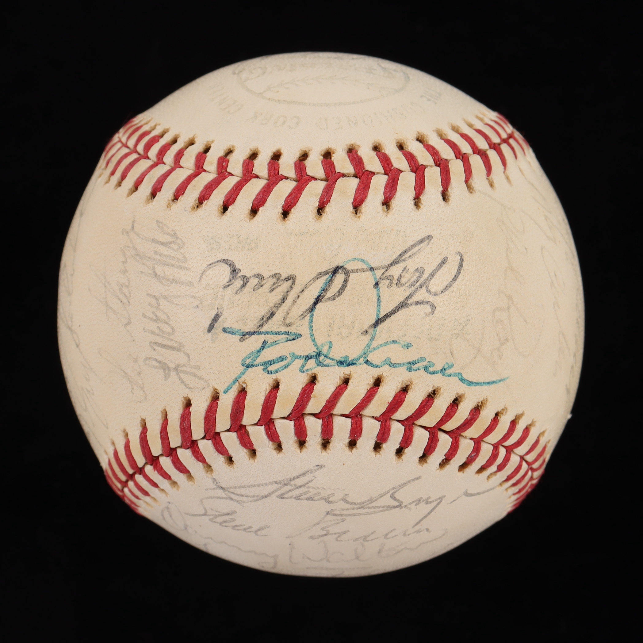 1975 Twins Spalding Baseball Signed by (28) with Lyman Bostock Jr., Danny Thompson, Larry Hisle, Eric Soderholm (PSA) at PristineAuction.com 1975 Twins Spalding Baseball Signed by (28) with Lyman Bostock Jr., Danny Thompson, Larry Hisle, Eric Soderholm (PSA) at PristineAuction.com