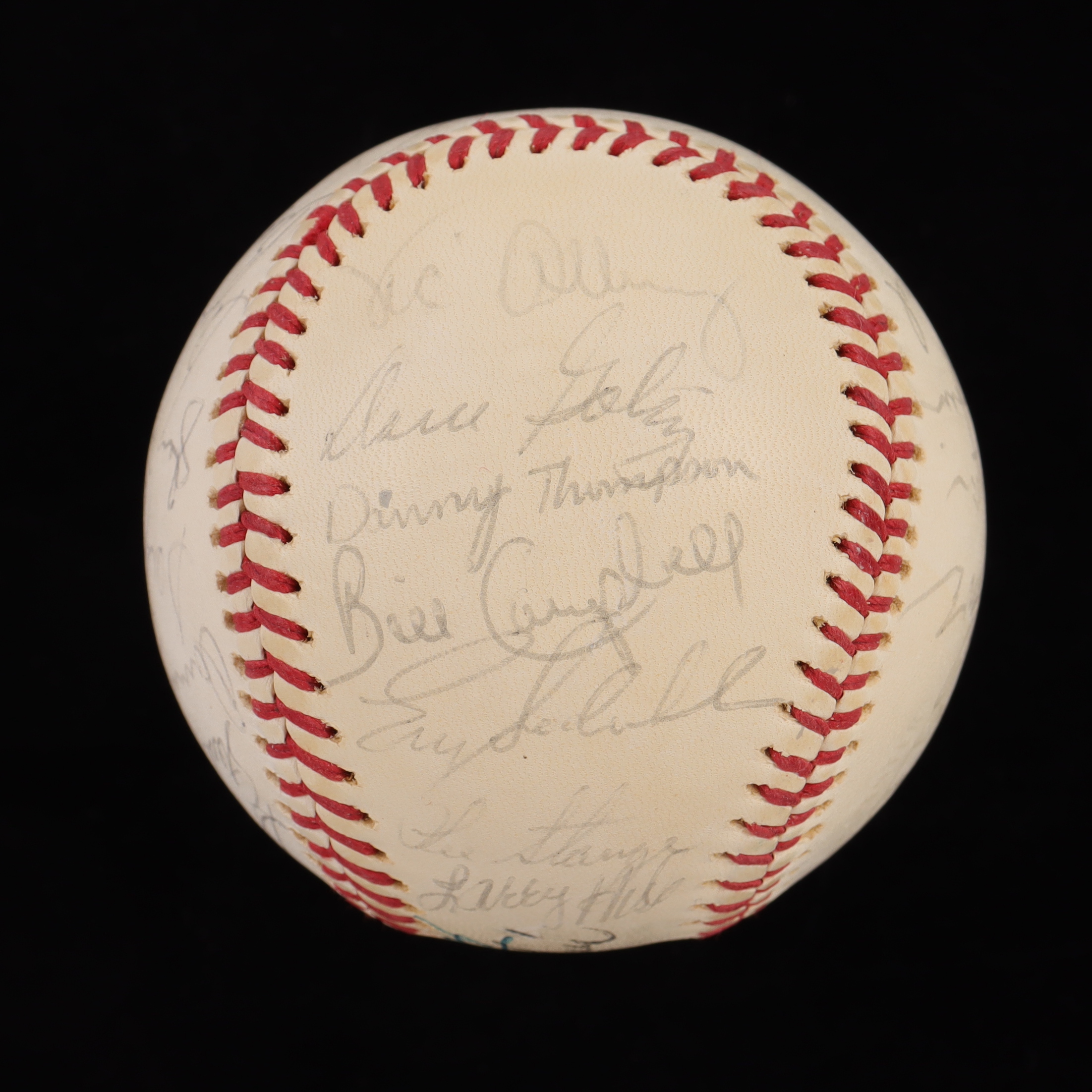 1975 Twins Spalding Baseball Signed by (28) with Lyman Bostock Jr., Danny Thompson, Larry Hisle, Eric Soderholm (PSA) at PristineAuction.com 1975 Twins Spalding Baseball Signed by (28) with Lyman Bostock Jr., Danny Thompson, Larry Hisle, Eric Soderholm (PSA) at PristineAuction.com