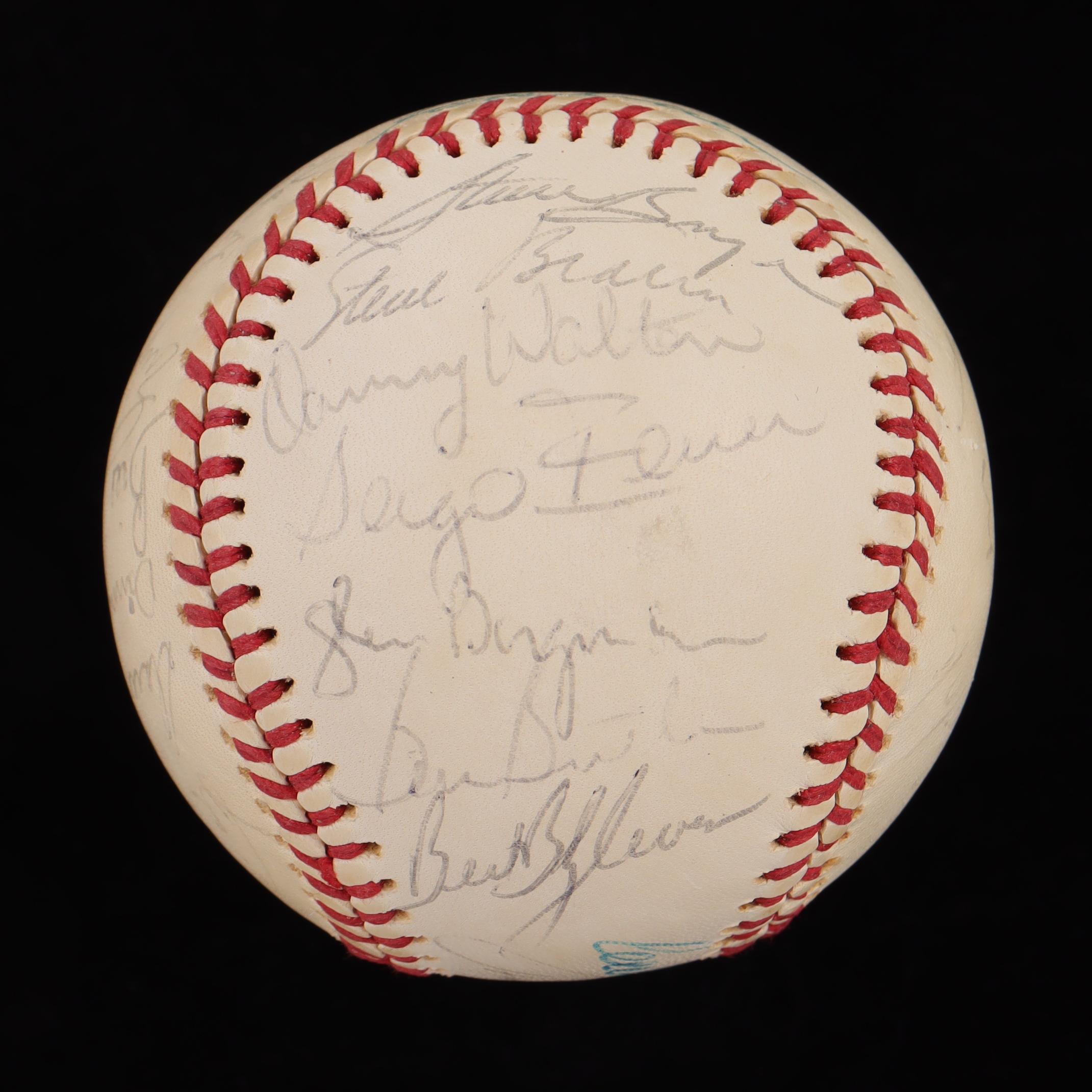 1975 Twins Spalding Baseball Signed by (28) with Lyman Bostock Jr., Danny Thompson, Larry Hisle, Eric Soderholm (PSA) at PristineAuction.com 1975 Twins Spalding Baseball Signed by (28) with Lyman Bostock Jr., Danny Thompson, Larry Hisle, Eric Soderholm (PSA) at PristineAuction.com