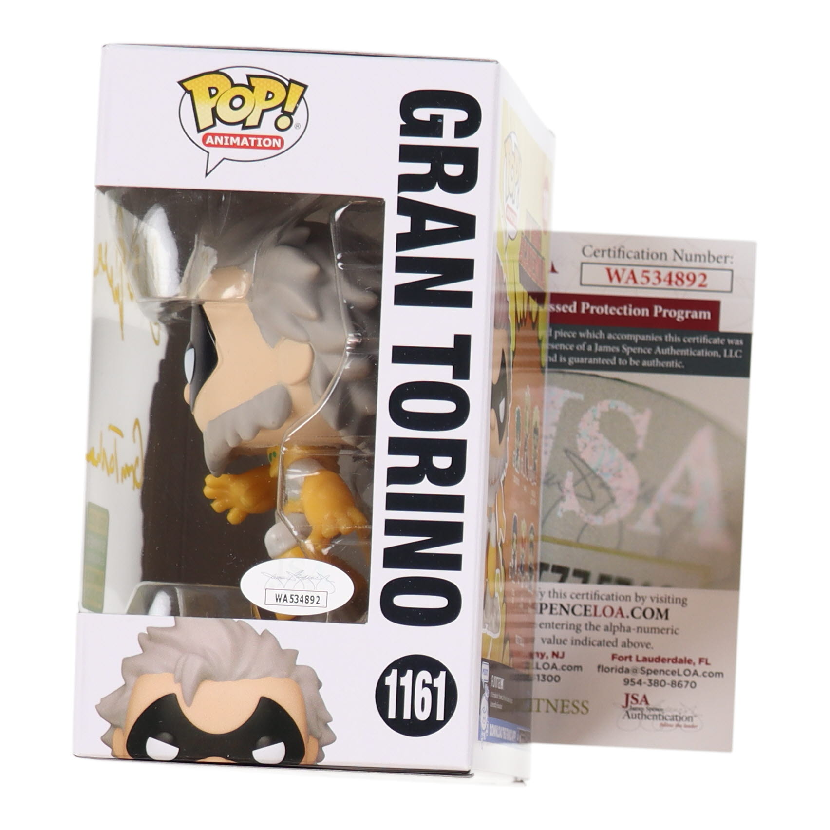 Charles Campbell Signed "My Hero Academia" #1161 Gran Torino Funko Pop! Vinyl Figure Inscribed "Gran Torino" (JSA) at PristineAuction.com Charles Campbell Signed "My Hero Academia" #1161 Gran Torino Funko Pop! Vinyl Figure Inscribed "Gran Torino" (JSA) at PristineAuction.com