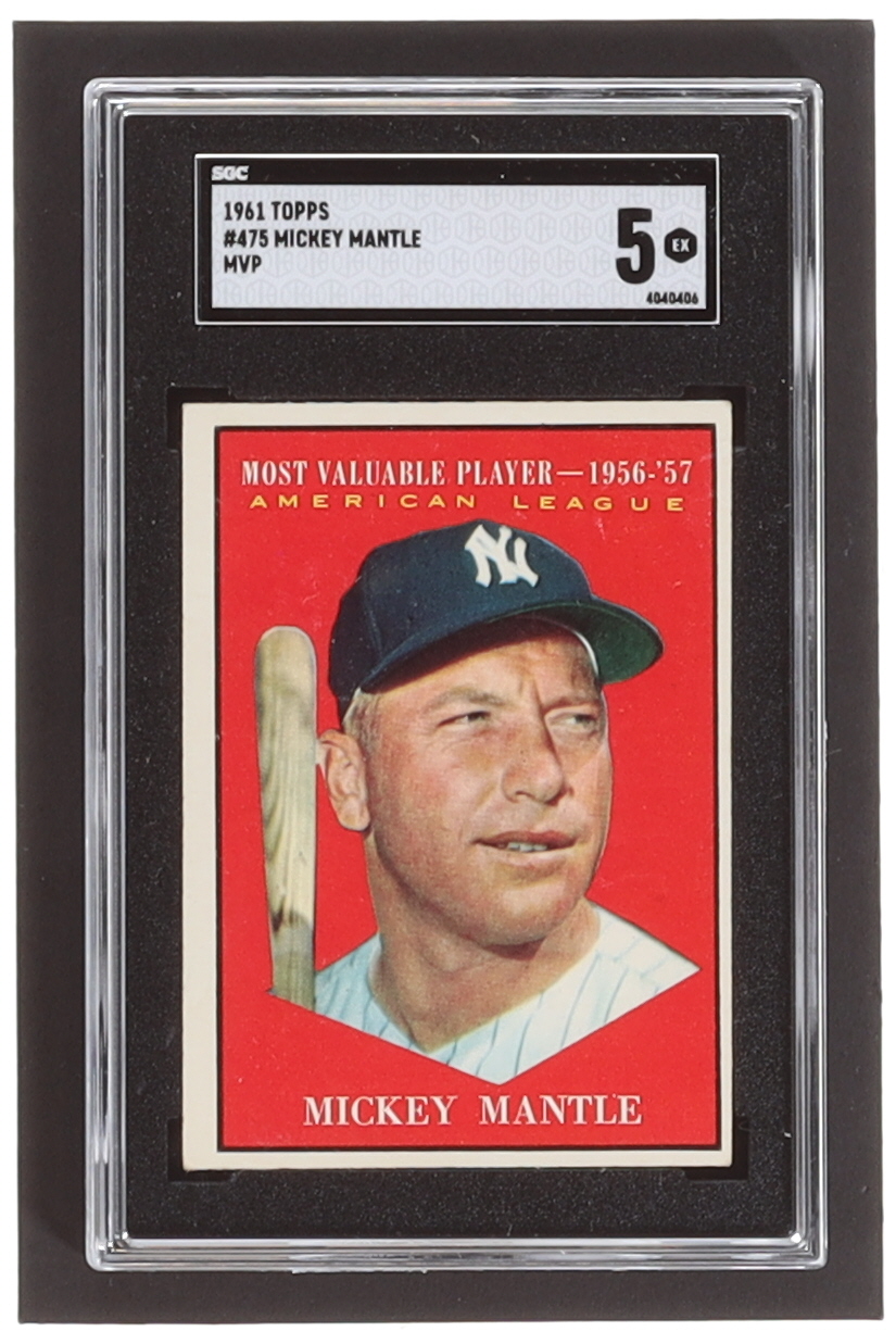 Mickey Mantle 1961 Topps #475 MVP (SGC 5) at PristineAuction.com Mickey Mantle 1961 Topps #475 MVP (SGC 5) at PristineAuction.com
