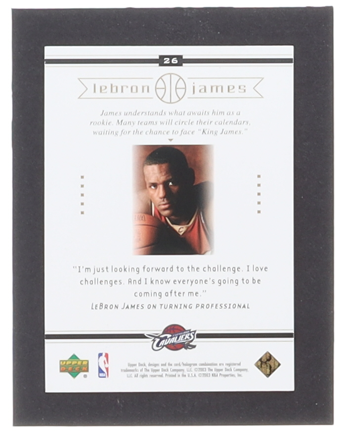 LeBron James 2003 Upper Deck LeBron James Box Set #26 / Changing Times at PristineAuction.com LeBron James 2003 Upper Deck LeBron James Box Set #26 / Changing Times at PristineAuction.com