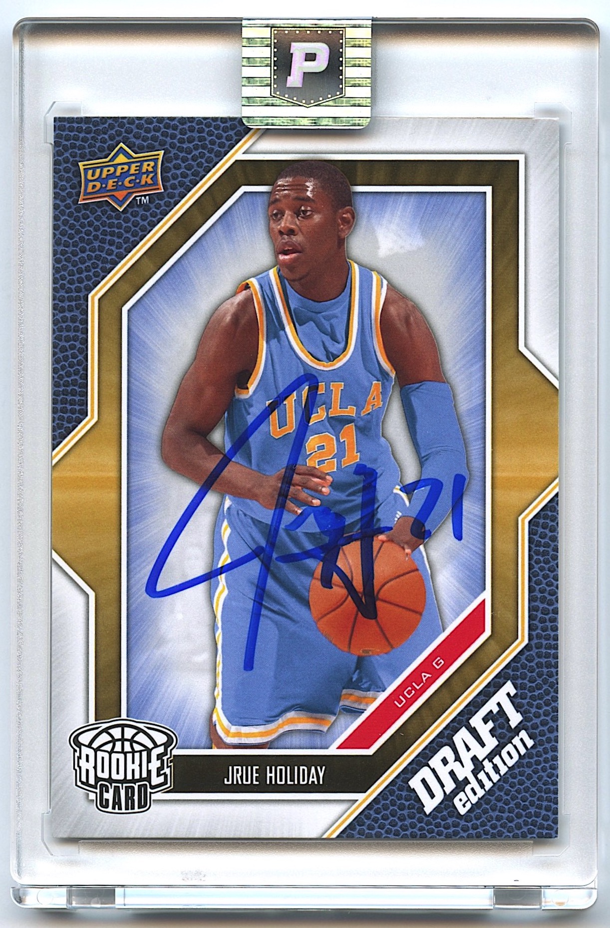 Jrue Holiday Signed 2009-10 Upper Deck Draft Edition #55 RC (PA Encapsulated) at PristineAuction.com Jrue Holiday Signed 2009-10 Upper Deck Draft Edition #55 RC (PA Encapsulated) at PristineAuction.com