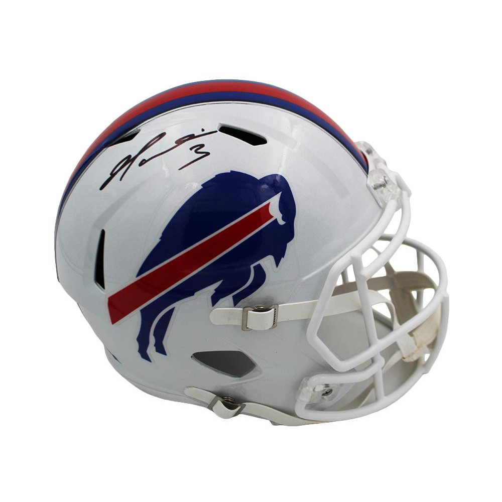 Damar Hamlin Signed Bills FullSize Speed Helmet (Radtke) Pristine