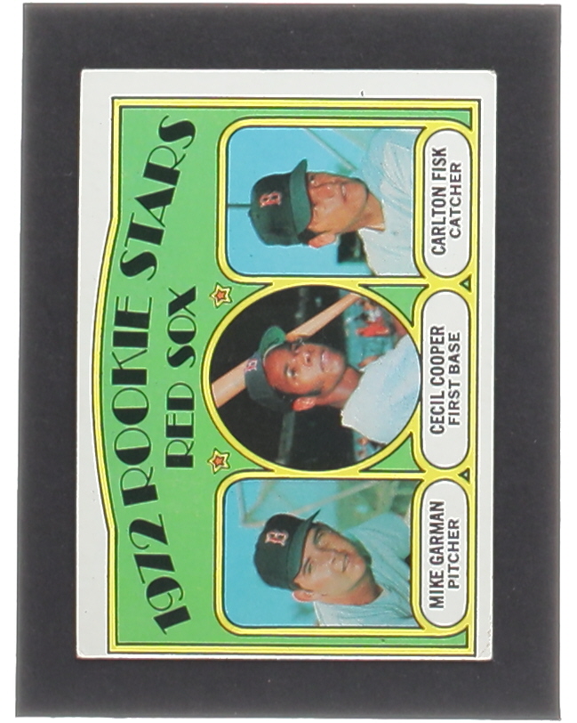Mike Garman / Cecil Cooper / Carlton Fisk 1972 Topps #79 Rookie Stars RC at PristineAuction.com Mike Garman / Cecil Cooper / Carlton Fisk 1972 Topps #79 Rookie Stars RC at PristineAuction.com