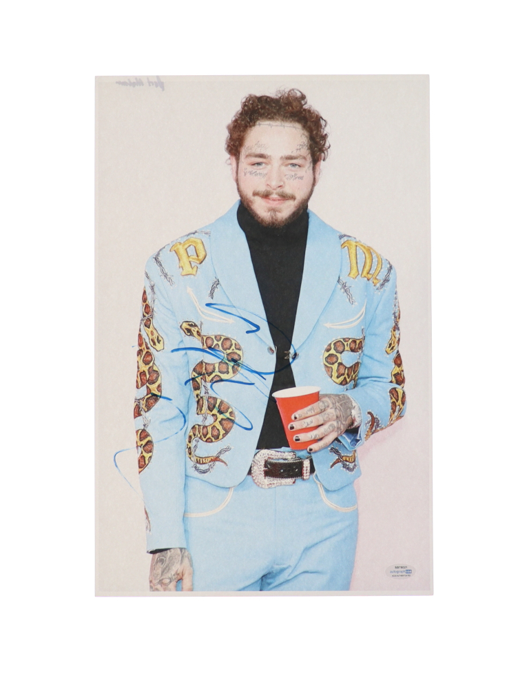 Post Malone Signed 11x17 Photo (AutographCOA) Pristine Auction