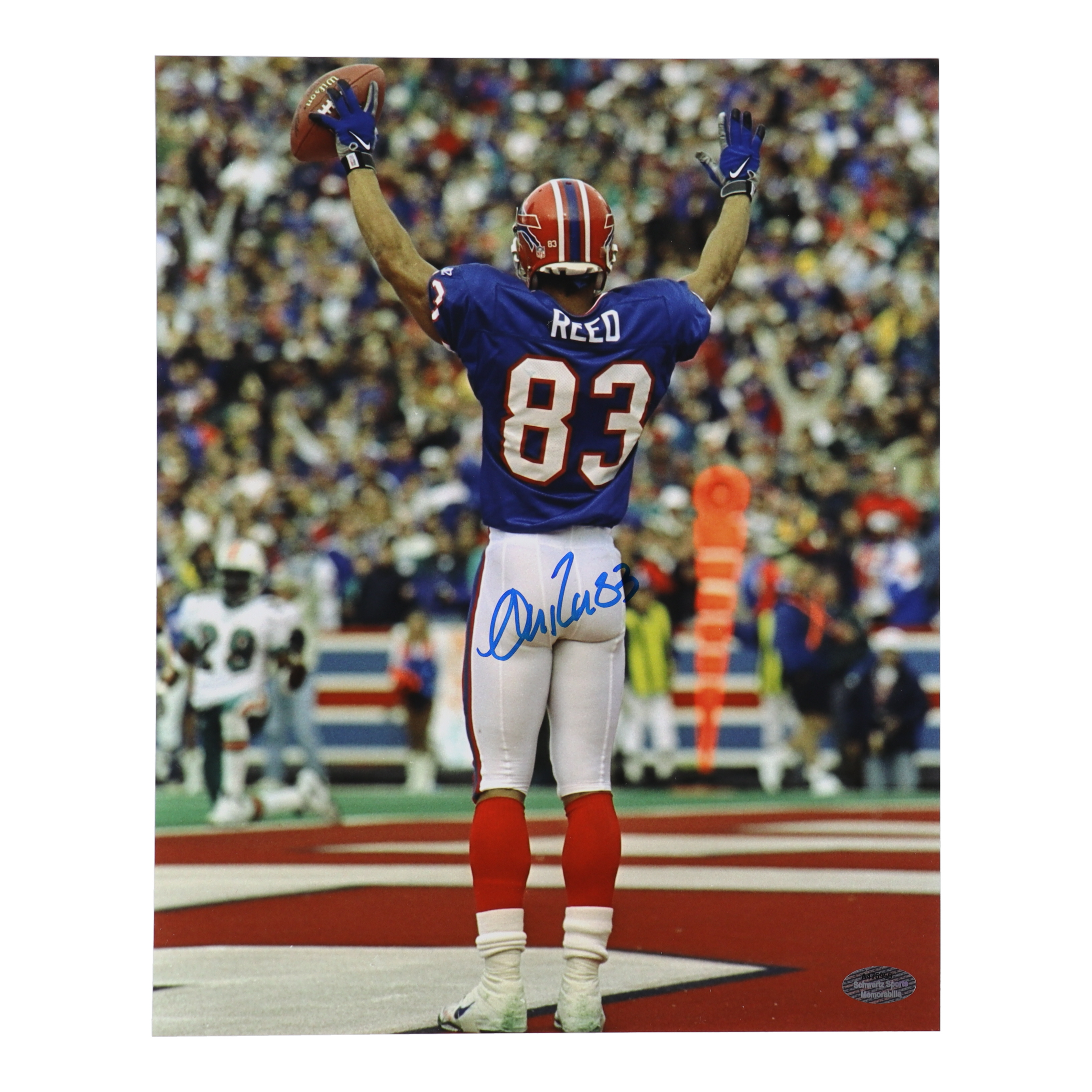 Andre Reed Signed Bills 8x10 Photo (Schwartz) | Pristine Auction