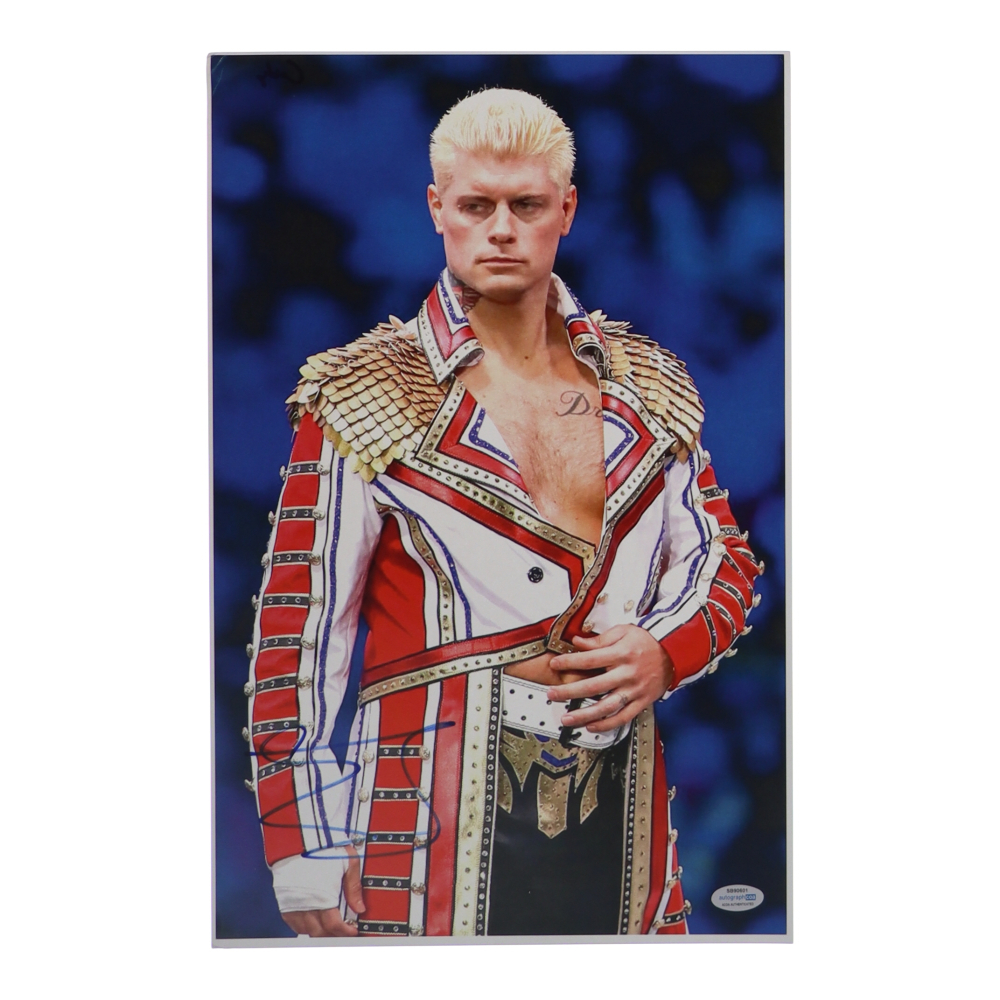 Cody Rhodes Signed WWE 11x17 Photo (ACOA) Pristine Auction