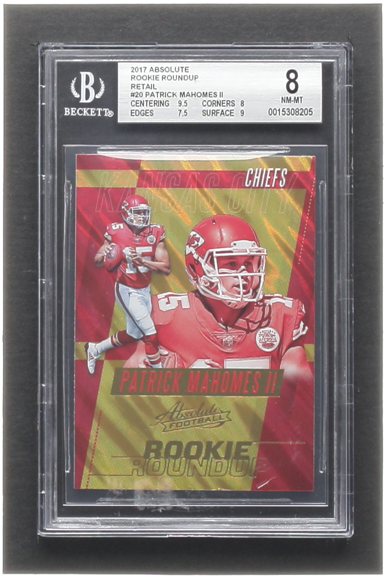 Patrick Mahomes II 2017 Absolute Rookie Roundup Retail #20 RC (BGS 8) at PristineAuction.com Patrick Mahomes II 2017 Absolute Rookie Roundup Retail #20 RC (BGS 8) at PristineAuction.com