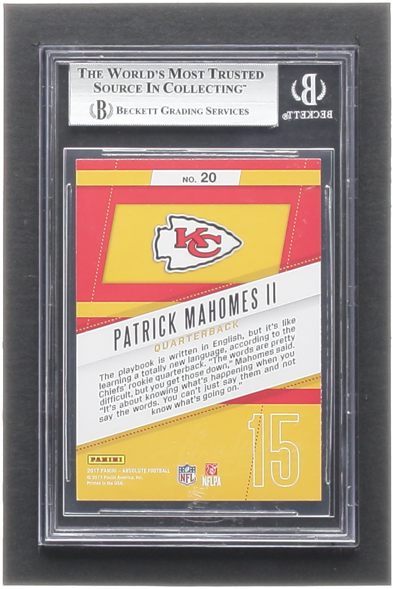 Patrick Mahomes II 2017 Absolute Rookie Roundup Retail #20 RC (BGS 8) at PristineAuction.com Patrick Mahomes II 2017 Absolute Rookie Roundup Retail #20 RC (BGS 8) at PristineAuction.com