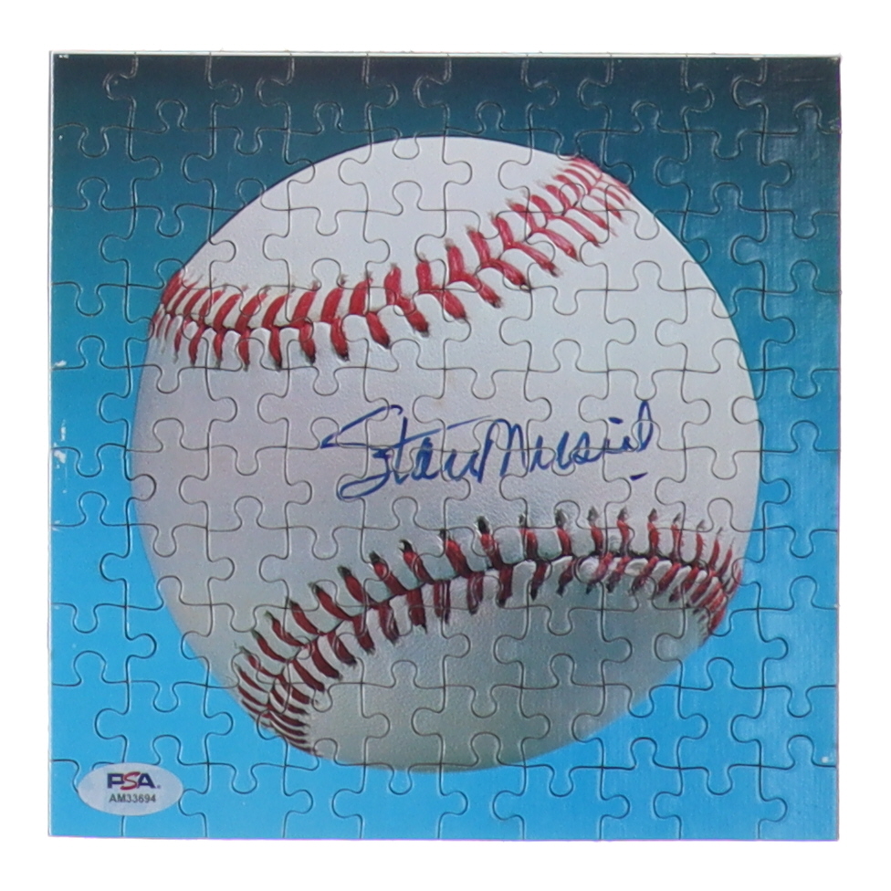 Stan Musial Signed Vintage Baseball Completed Puzzle (PSA) at PristineAuction.com Stan Musial Signed Vintage Baseball Completed Puzzle (PSA) at PristineAuction.com