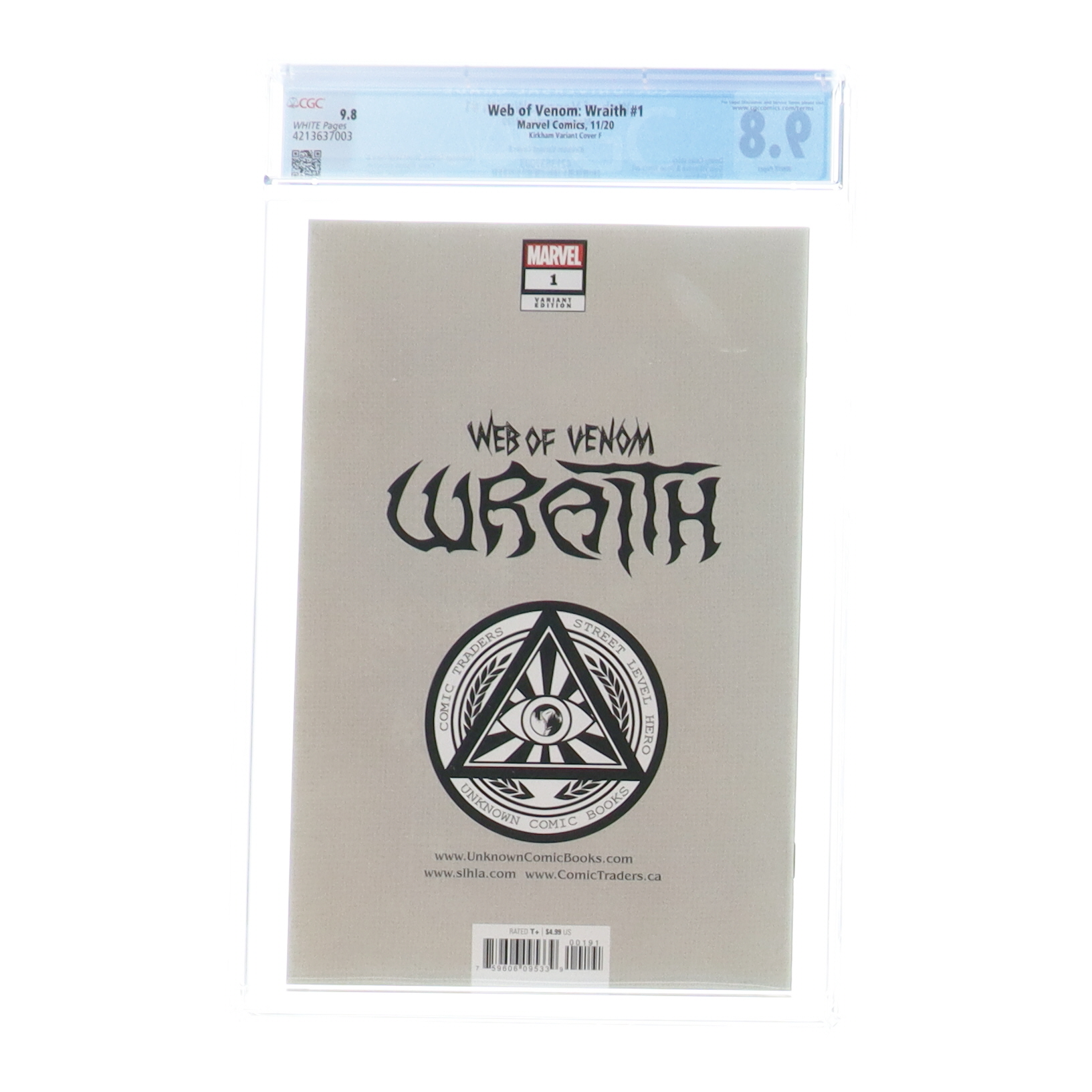 2020 "Web of Venom: Wraith" #1 Marvel Comic Book (CGC 9.8) at PristineAuction.com 2020 "Web of Venom: Wraith" #1 Marvel Comic Book (CGC 9.8) at PristineAuction.com