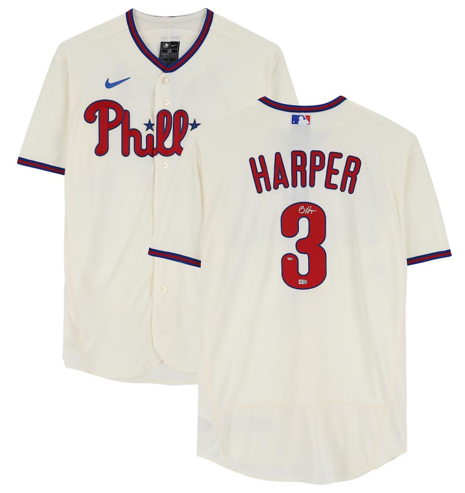 Bryce Harper Signed Philadelphia Phillies Authentic Cream Jersey (MLB & Fanatics) at PristineAuction.com Bryce Harper Signed Philadelphia Phillies Authentic Cream Jersey (MLB & Fanatics) at PristineAuction.com
