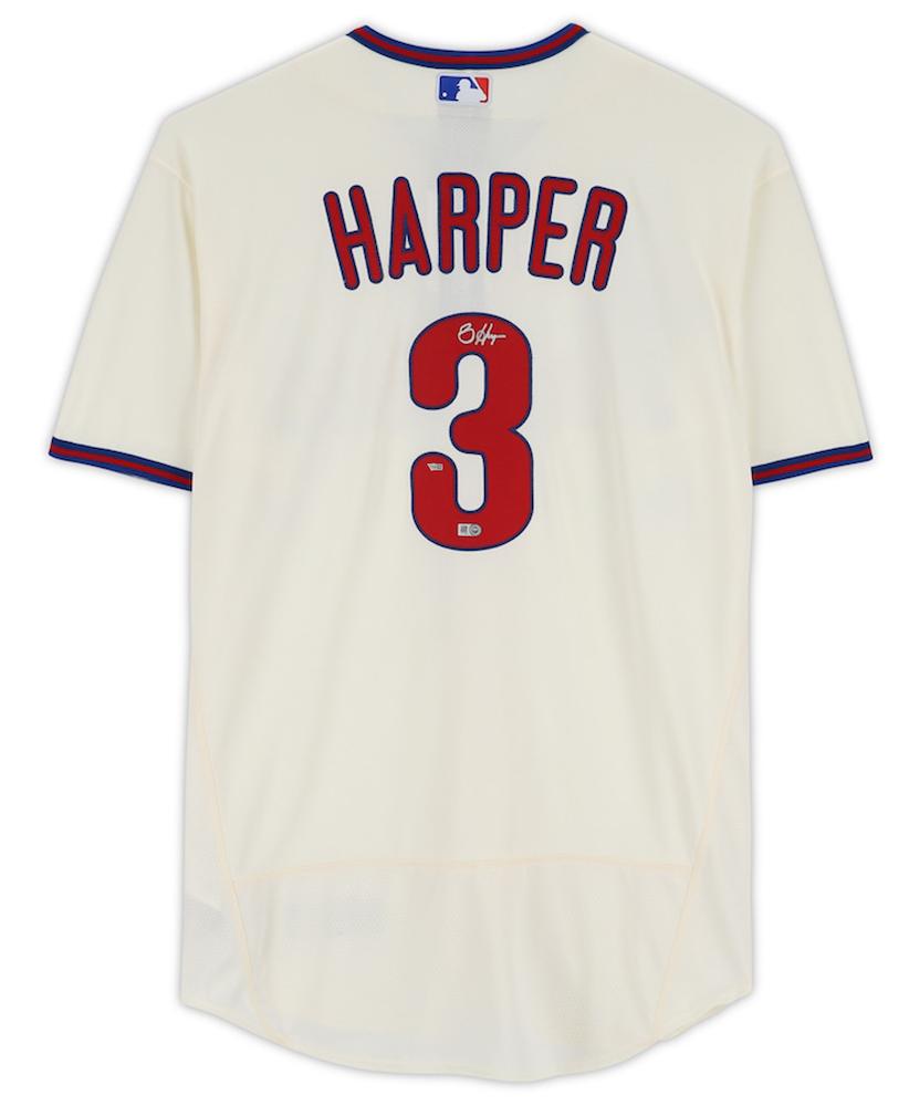 Bryce Harper Signed Philadelphia Phillies Authentic Cream Jersey (MLB & Fanatics) at PristineAuction.com Bryce Harper Signed Philadelphia Phillies Authentic Cream Jersey (MLB & Fanatics) at PristineAuction.com