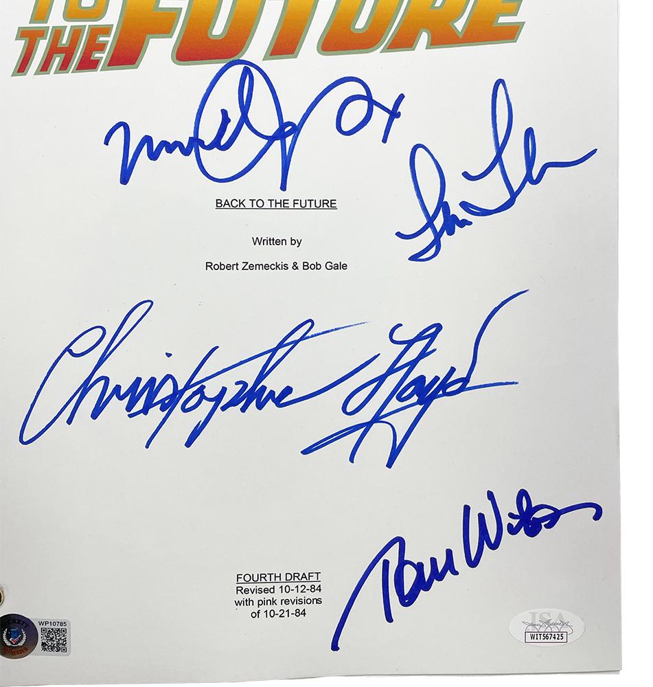 Back to the Future Cast Signed Movie Script with Michael J. Fox, Christopher Lloyd (JSA) at PristineAuction.com Back to the Future Cast Signed Movie Script with Michael J. Fox, Christopher Lloyd (JSA) at PristineAuction.com