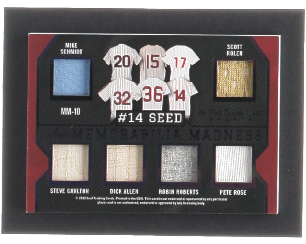 2022 Leaf In The Game Used Sports Memorabilia Madness Johnny Bench