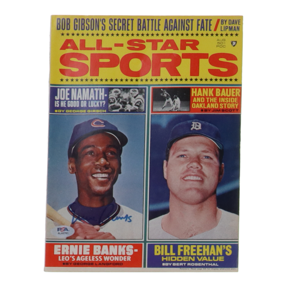 Ernie Banks Signed 1969 All Star Magazine (PSA) | Pristine Auction