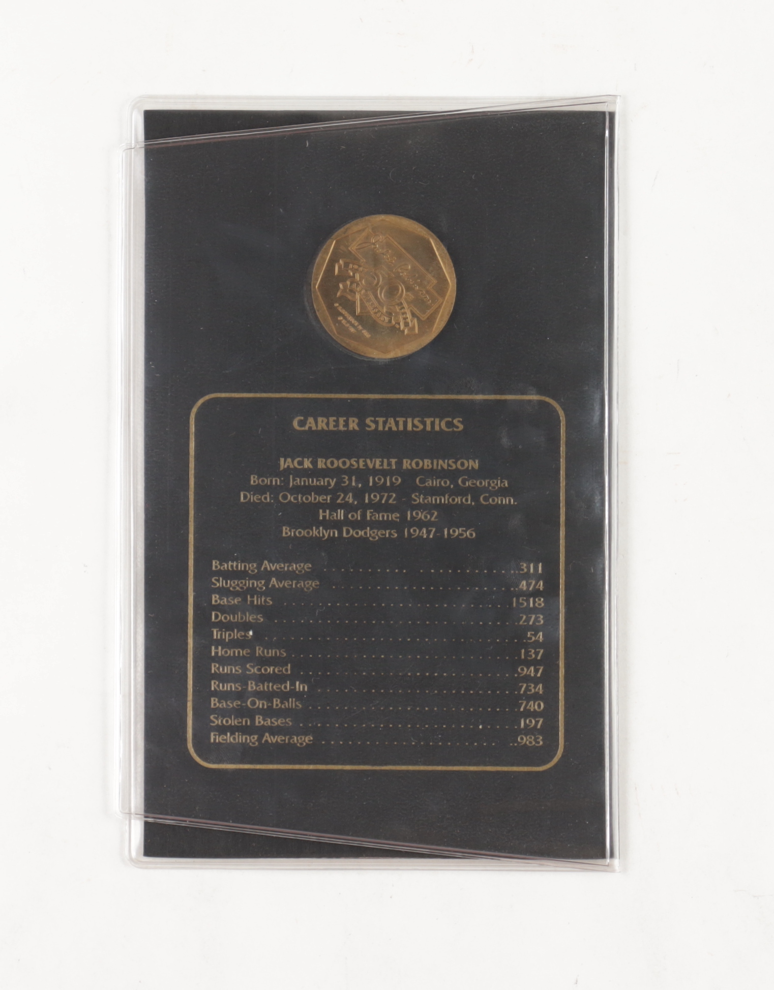 Jackie Robinson Commemorative 50th Anniversary Coin & Patch at PristineAuction.com Jackie Robinson Commemorative 50th Anniversary Coin & Patch at PristineAuction.com