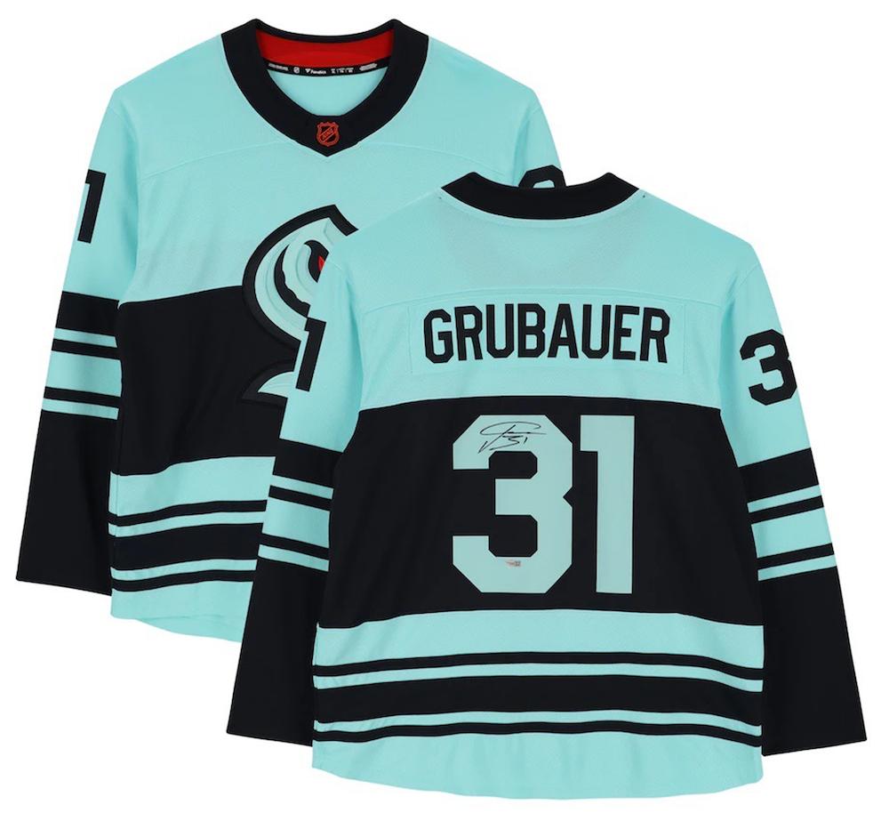 Philipp Grubauer Signed Kraken Authentic 2023 Reverse Retro Jersey (Fanatics) at PristineAuction.com Philipp Grubauer Signed Kraken Authentic 2023 Reverse Retro Jersey (Fanatics) at PristineAuction.com