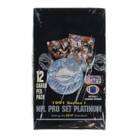 1991 Pro Set Platinum Series 1 Football Box of (36) Packs at PristineAuction.com