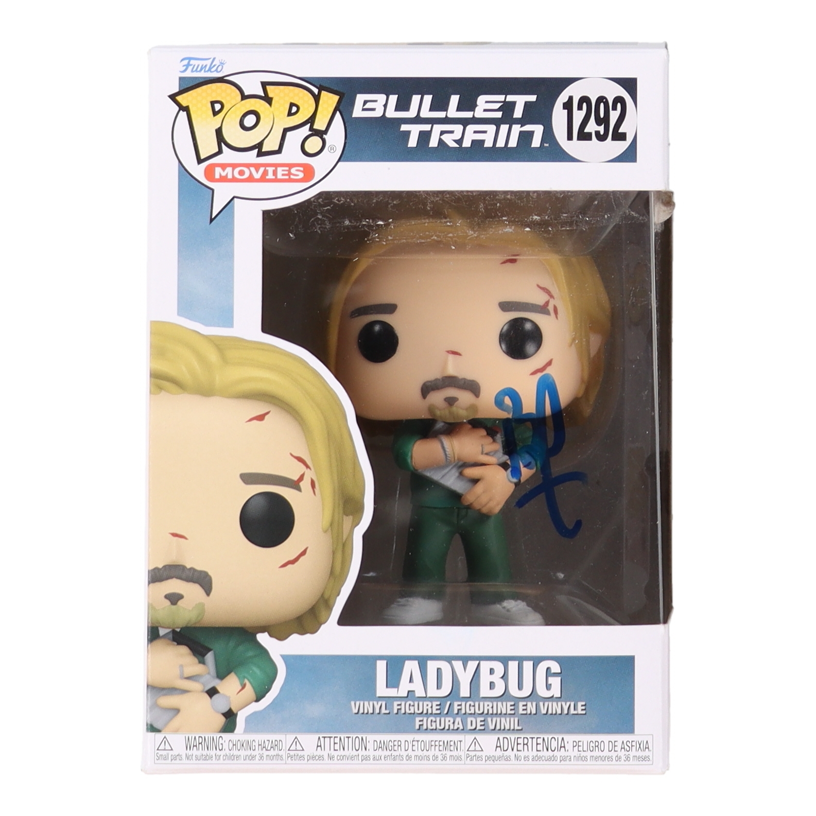 Brad Pitt Signed "Bullet Train" #1292 Ladybug Funko Pop! Vinyl Figure (ACOA) at PristineAuction.com Brad Pitt Signed "Bullet Train" #1292 Ladybug Funko Pop! Vinyl Figure (ACOA) at PristineAuction.com