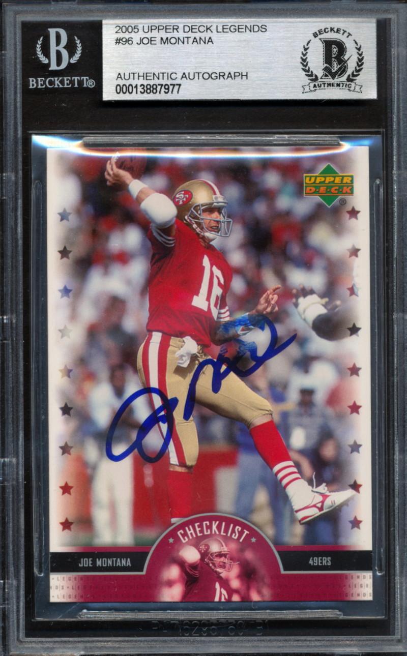 Joe Montana Signed 2005 Upper Deck Legends #96 CL (BGS) at PristineAuction.com Joe Montana Signed 2005 Upper Deck Legends #96 CL (BGS) at PristineAuction.com