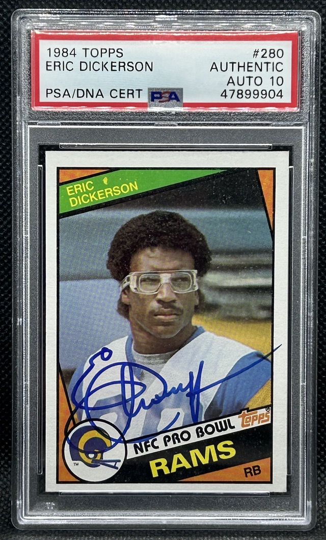 Eric Dickerson Signed 1984 Topps #280 RC (PSA) at PristineAuction.com Eric Dickerson Signed 1984 Topps #280 RC (PSA) at PristineAuction.com