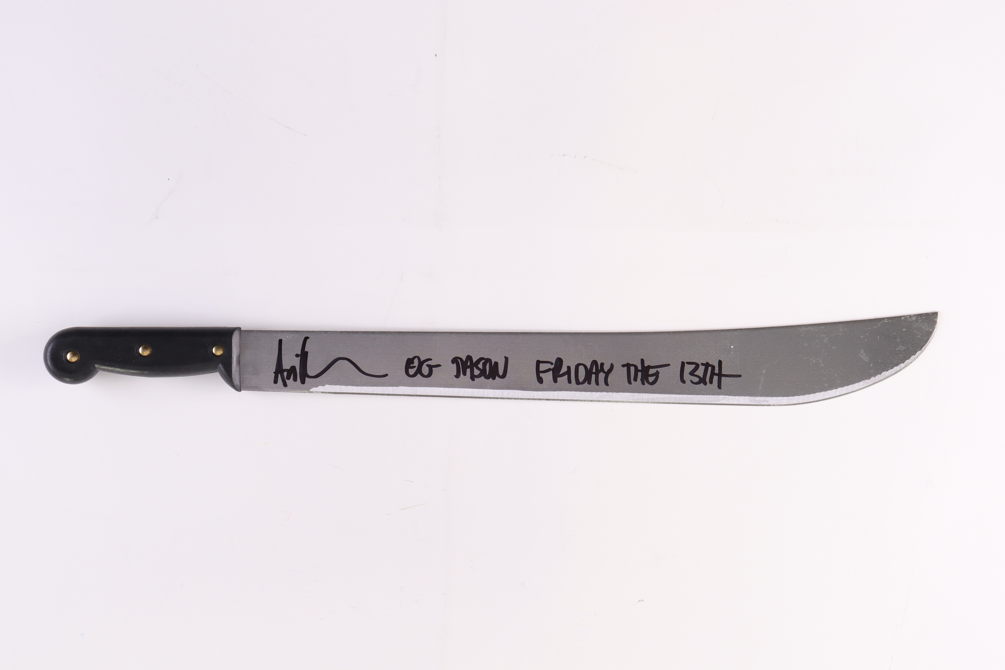 Ari Lehman Signed "Friday the 13th" Genuine 22" Steel Machete Inscribed "Friday the 13th" & "The OG Jason" (PA COA) at PristineAuction.com Ari Lehman Signed "Friday the 13th" Genuine 22" Steel Machete Inscribed "Friday the 13th" & "The OG Jason" (PA COA) at PristineAuction.com