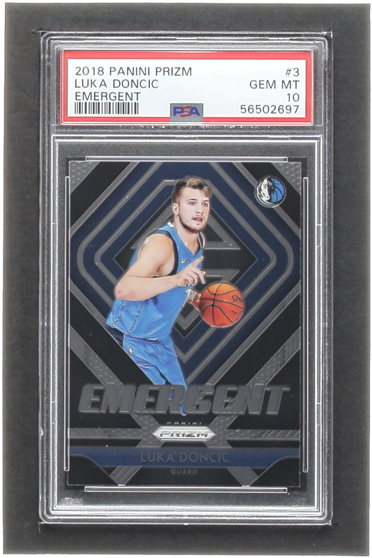 Luka Doncic 2018-19 Panini Prizm Emergent #3 RC (PSA 10) at PristineAuction.com Luka Doncic 2018-19 Panini Prizm Emergent #3 RC (PSA 10) at PristineAuction.com
