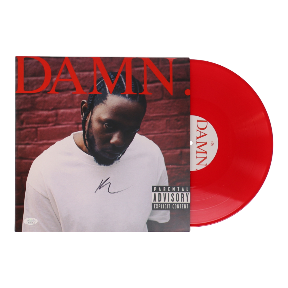 KENDRICK LAMAR-DAMN.-SIGNED-Double LP RED VINYL-Near MInt