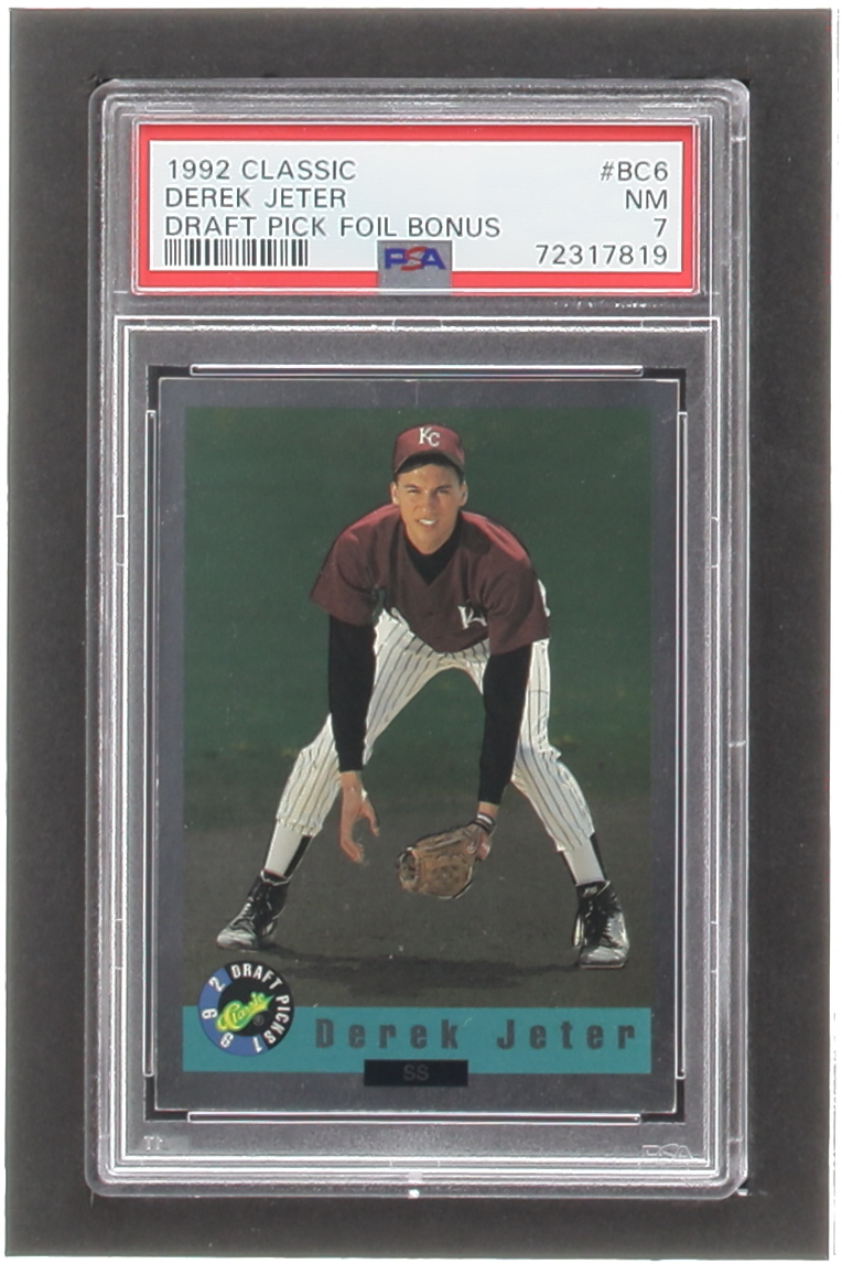 Derek Jeter 1992 Classic Draft Picks Foil Bonus #BC6 RC (PSA 7) at PristineAuction.com Derek Jeter 1992 Classic Draft Picks Foil Bonus #BC6 RC (PSA 7) at PristineAuction.com