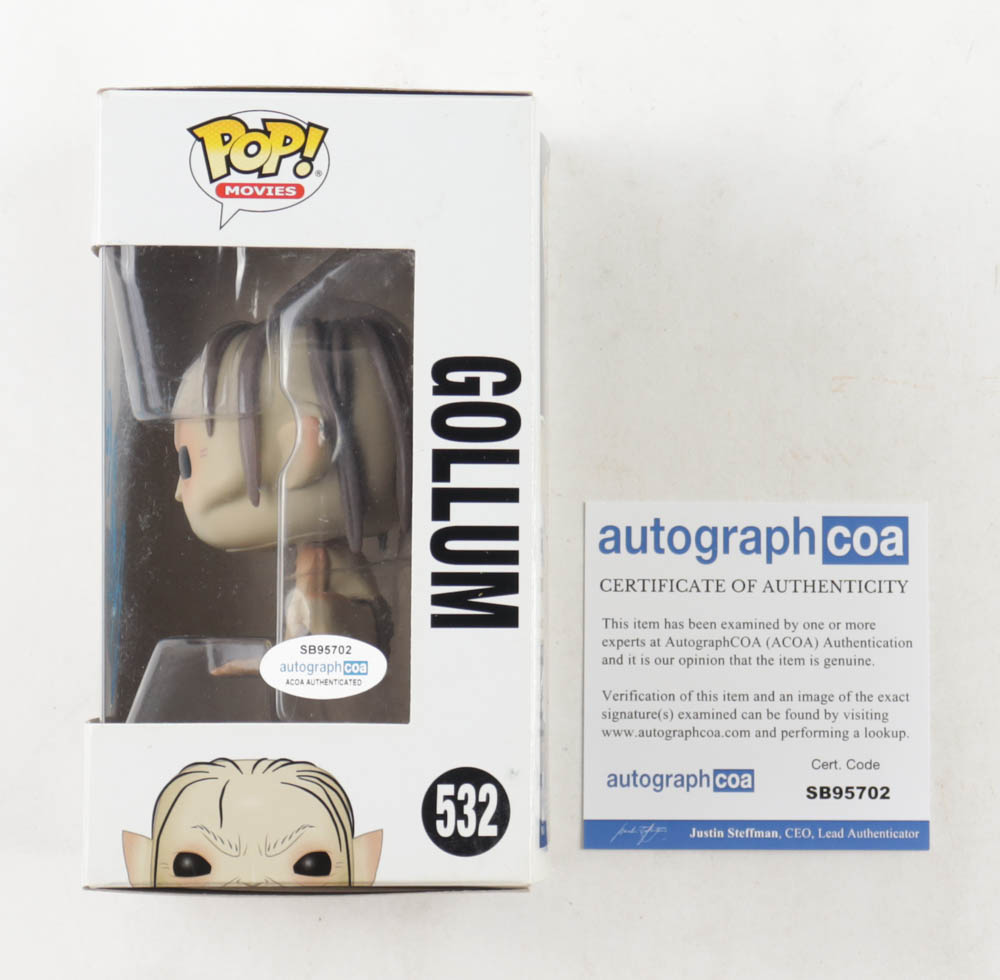 Andy Serkis Signed "The Lord of the Rings" #532 Gollum Funko Pop! Vinyl Figure (AutographCOA) at PristineAuction.com Andy Serkis Signed "The Lord of the Rings" #532 Gollum Funko Pop! Vinyl Figure (AutographCOA) at PristineAuction.com