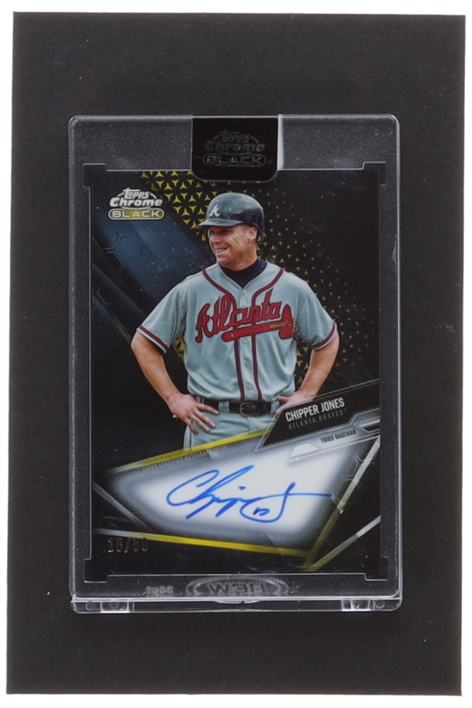 Chipper Jones 2021 Topps Chrome Black Autographs Gold Refractors  