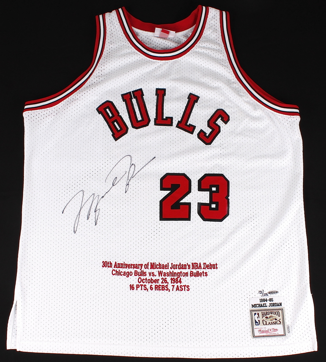 Michael Jordan Signed Limited Edition Authentic Mitchell & Ness 1984-85 "30th Anniversary" Bulls Jersey #12/23 (UDA COA) at PristineAuction.com Michael Jordan Signed Limited Edition Authentic Mitchell & Ness 1984-85 "30th Anniversary" Bulls Jersey #12/23 (UDA COA) at PristineAuction.com