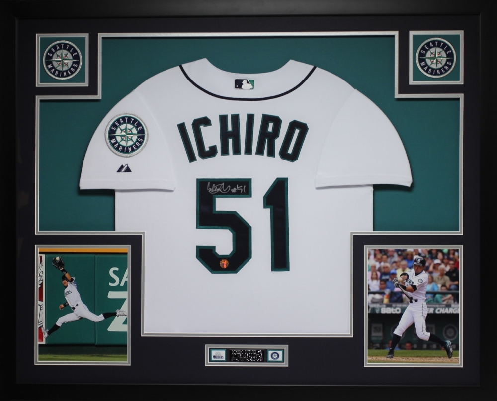 Ichiro Suzuki Signed Marlins 35" x 43" Custom Framed Jersey (Mill Creek  Sports COA) | Pristine Auction