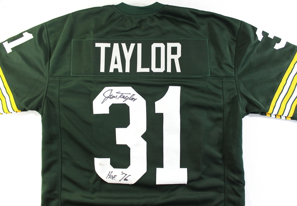 Jim Taylor Green Jersey Stitched Custom Football New No Brand