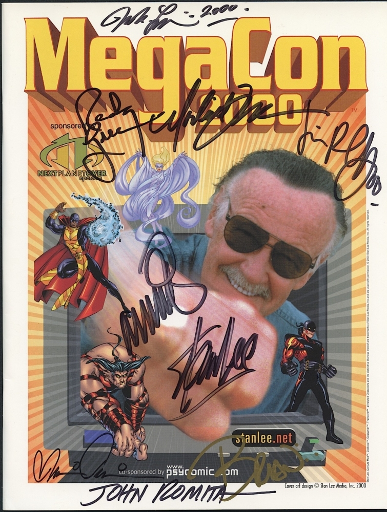MegaCon 2000 Program Signed by (9) with Stan Lee, John Romita Sr ...