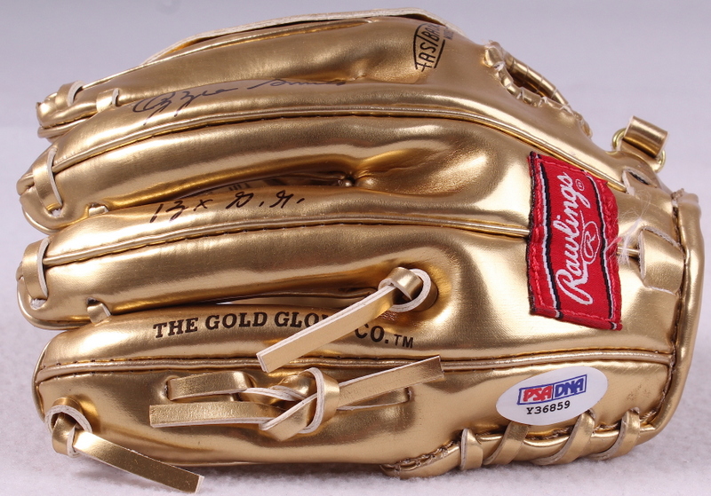Ozzie Smith Signed Rawlings Gold Glove Mini-Baseball Glove Inscribed "13x G.G." (PSA COA) at PristineAuction.com Ozzie Smith Signed Rawlings Gold Glove Mini-Baseball Glove Inscribed "13x G.G." (PSA COA) at PristineAuction.com