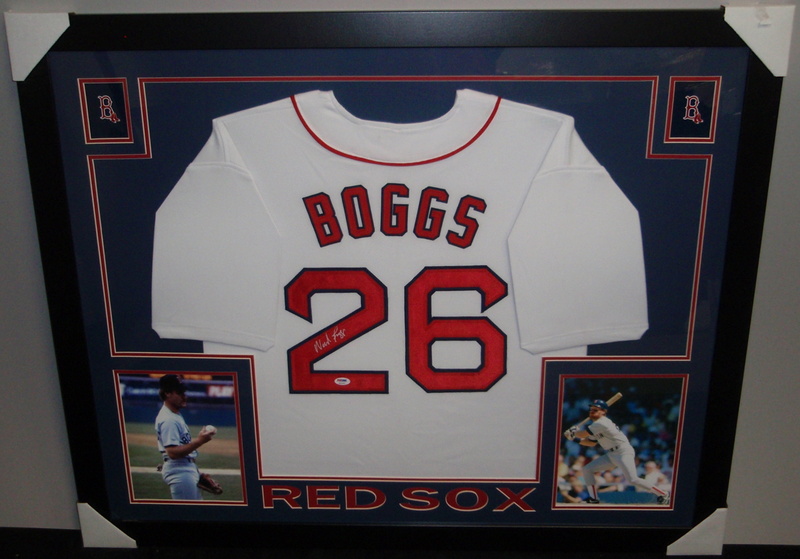 Wade Boggs Signed Red Sox 35x43 Custom Framed Jersey (PSA COA) at PristineAuction.com Wade Boggs Signed Red Sox 35x43 Custom Framed Jersey (PSA COA) at PristineAuction.com