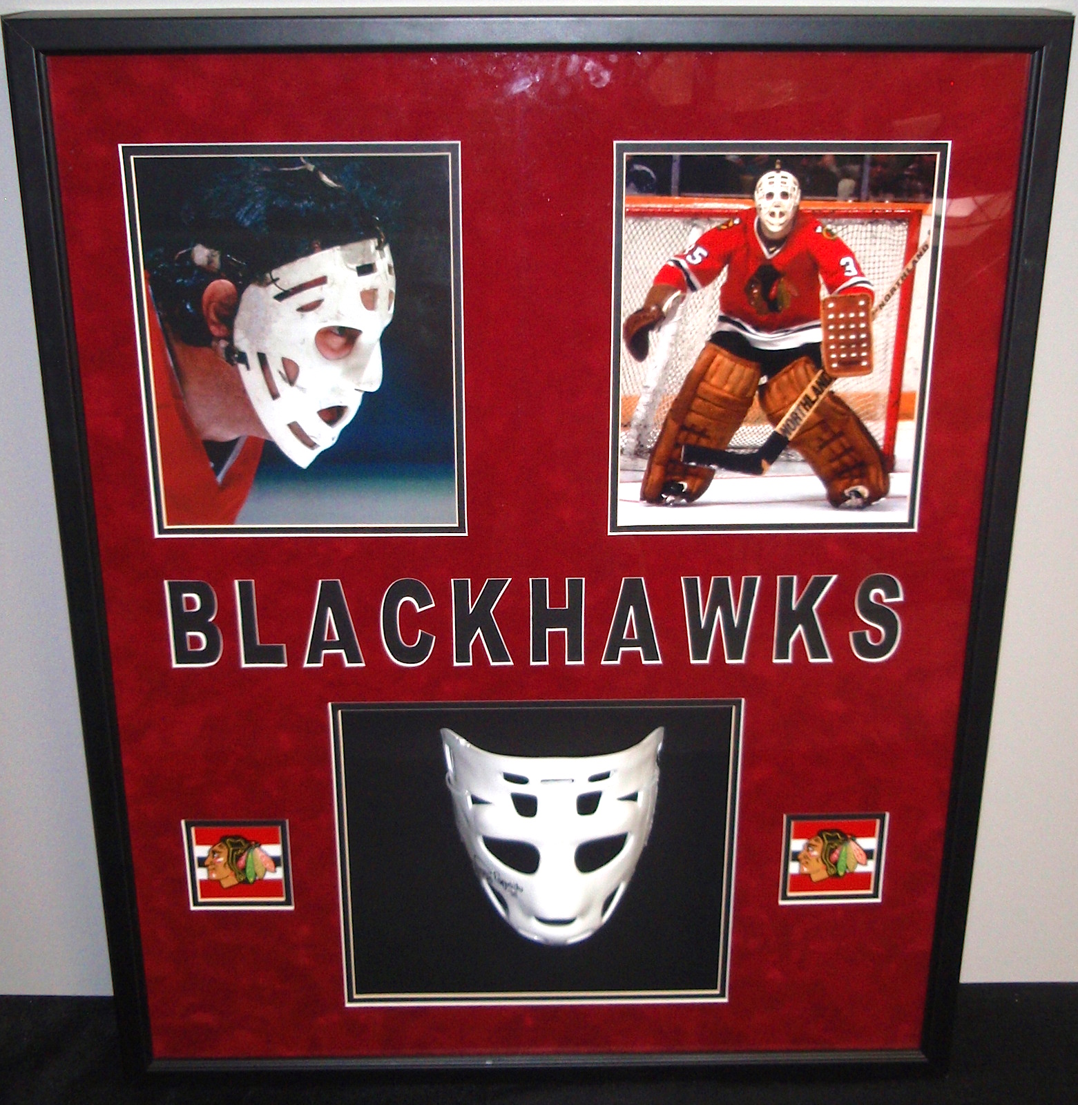 Tony Esposito Signed Blackhawks 31x25 Custom Framed Shadowbox Hockey Mask Display (PSA COA) at PristineAuction.com Tony Esposito Signed Blackhawks 31x25 Custom Framed Shadowbox Hockey Mask Display (PSA COA) at PristineAuction.com