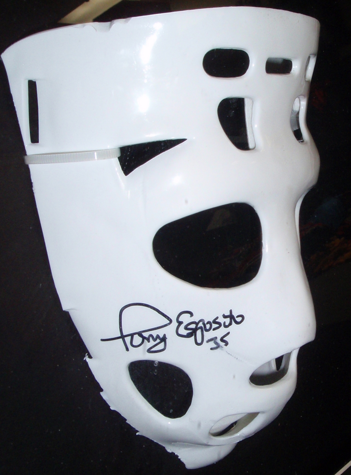 Tony Esposito Signed Blackhawks 31x25 Custom Framed Shadowbox Hockey Mask Display (PSA COA) at PristineAuction.com Tony Esposito Signed Blackhawks 31x25 Custom Framed Shadowbox Hockey Mask Display (PSA COA) at PristineAuction.com