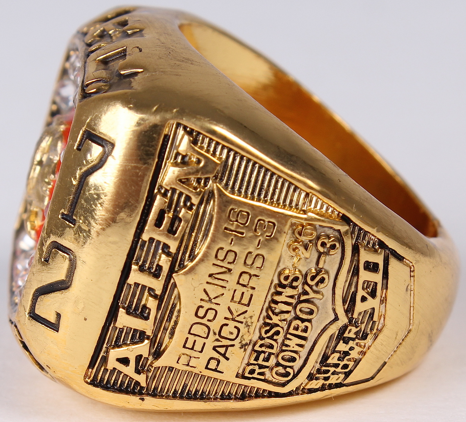 George Allen Washington Redskins High Quality Replica 1972 NFC Championship Ring at PristineAuction.com George Allen Washington Redskins High Quality Replica 1972 NFC Championship Ring at PristineAuction.com